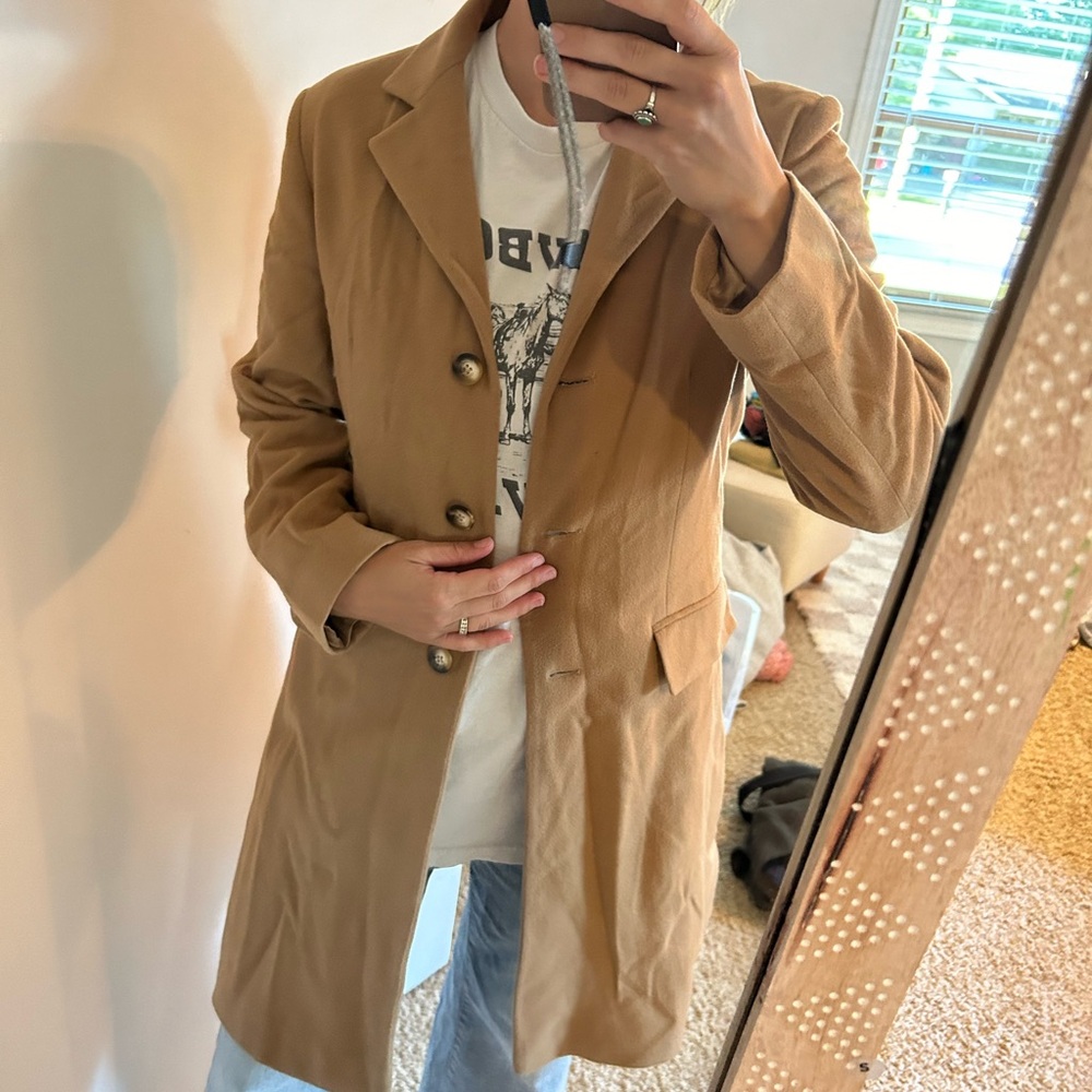 Charles Gray Tan Coat